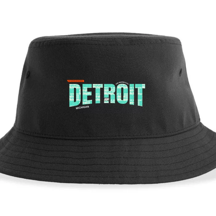 Detroit Latitude Longitude Sustainable Bucket Hat