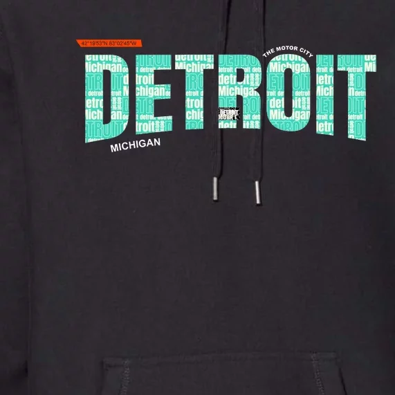 Detroit Latitude Longitude Premium Hoodie