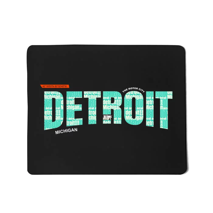 Detroit Latitude Longitude Mousepad