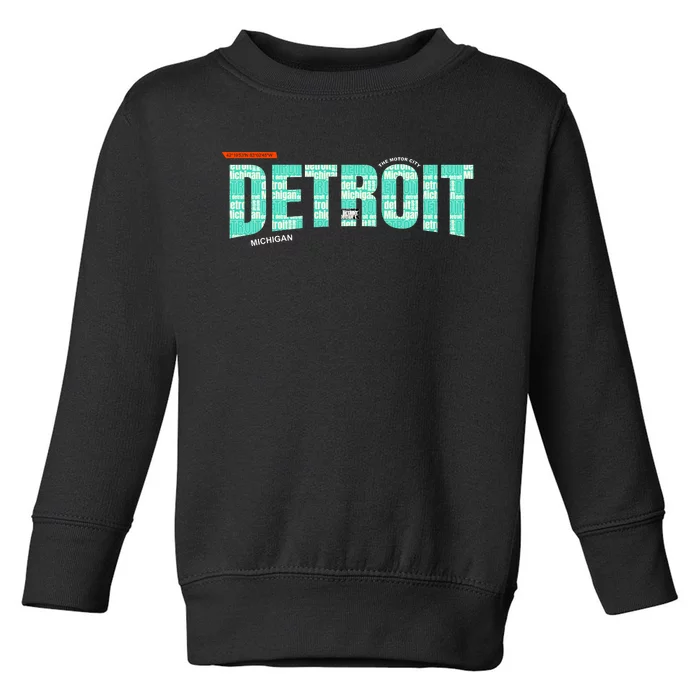 Detroit Latitude Longitude Toddler Sweatshirt