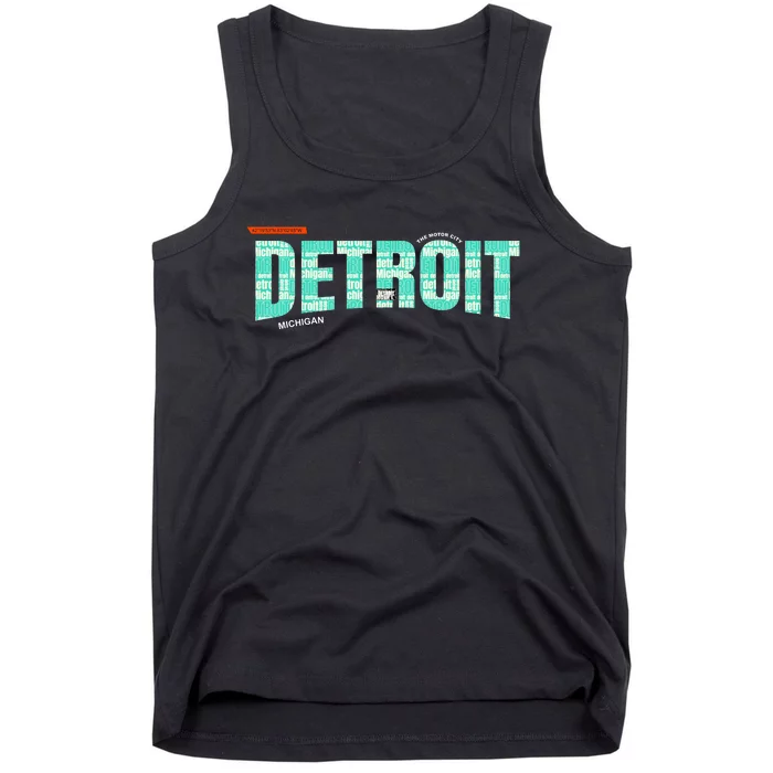 Detroit Latitude Longitude Tank Top