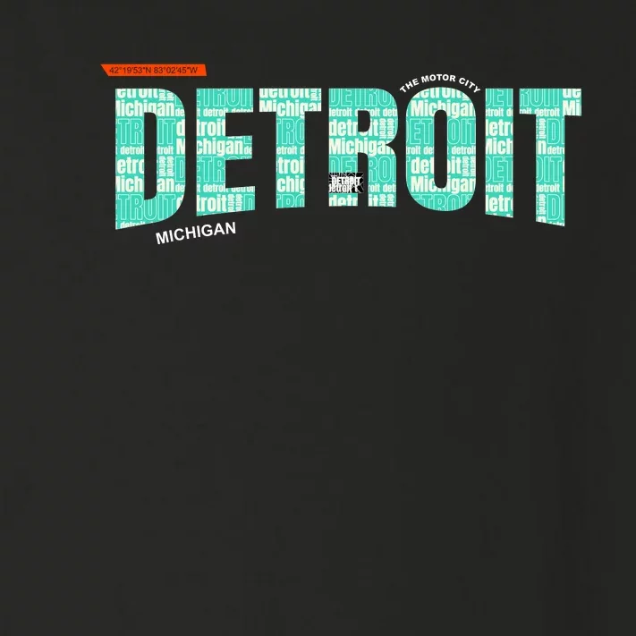 Detroit Latitude Longitude Toddler Long Sleeve Shirt