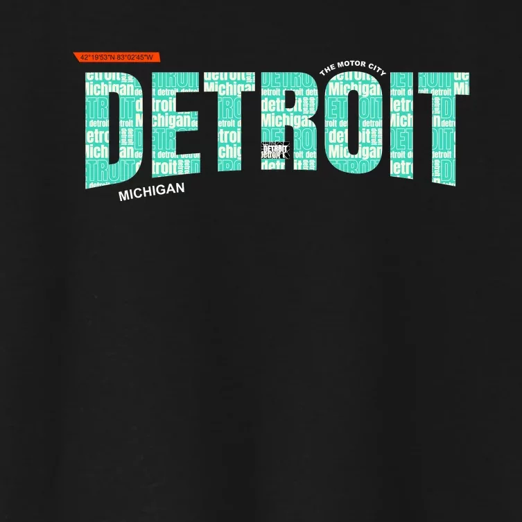 Detroit Latitude Longitude Women's Crop Top Tee