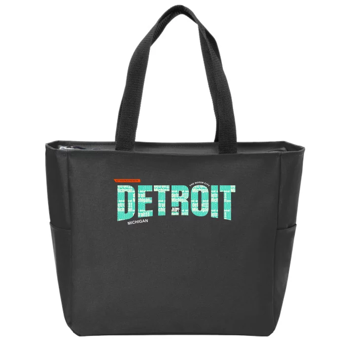 Detroit Latitude Longitude Zip Tote Bag