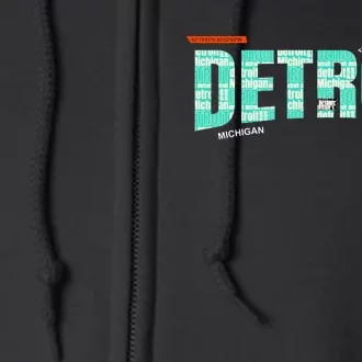 Detroit Latitude Longitude Full Zip Hoodie