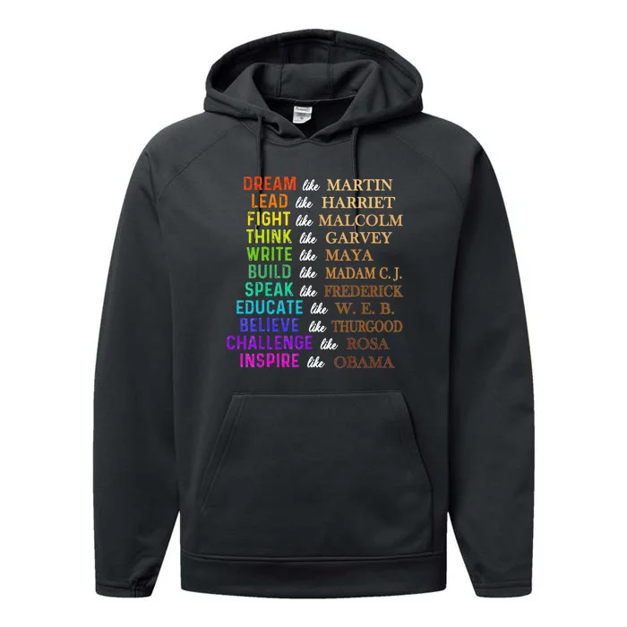 Dream Like Martin Lead Like Harriet BHM Performance Fleece Hoodie