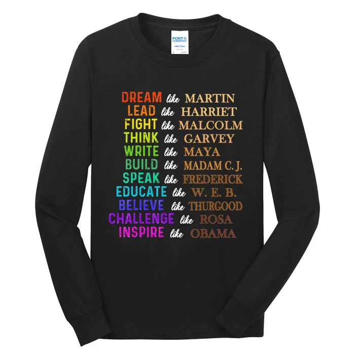 Dream Like Martin Lead Like Harriet BHM Tall Long Sleeve T-Shirt