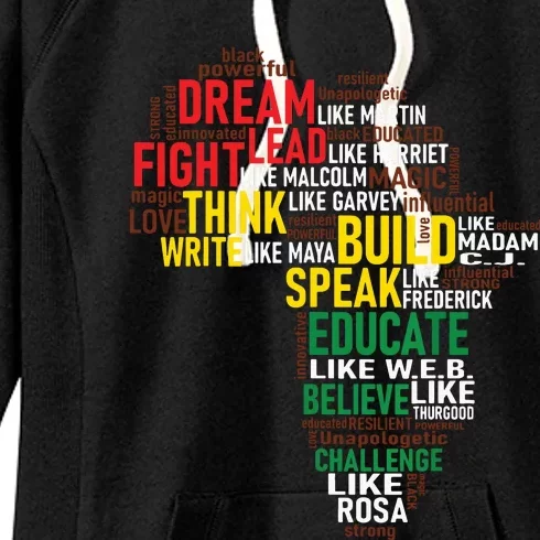 Dream Like Martin Black History Month African Celebration Women's Fleece Hoodie