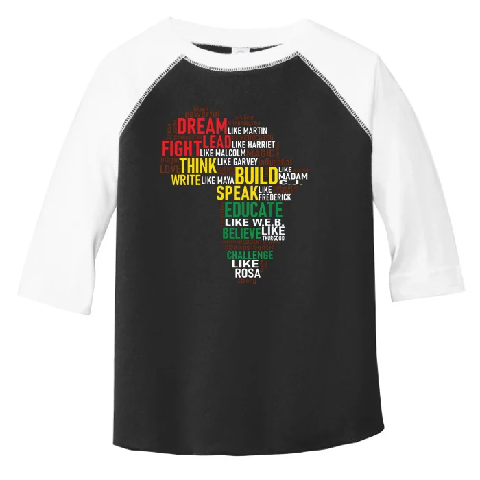 Dream Like Martin Black History Month African Celebration Toddler Fine Jersey T-Shirt