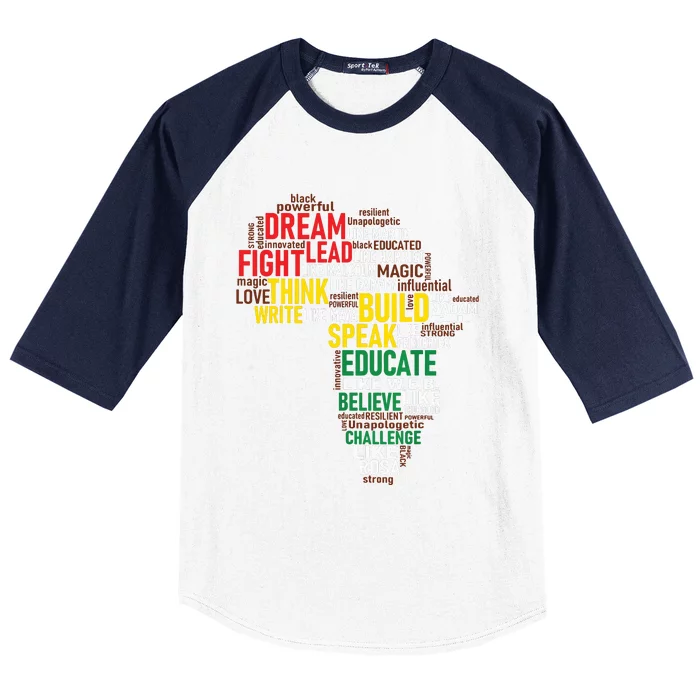 Dream Like Martin Black History Month African Celebration Baseball Sleeve Shirt