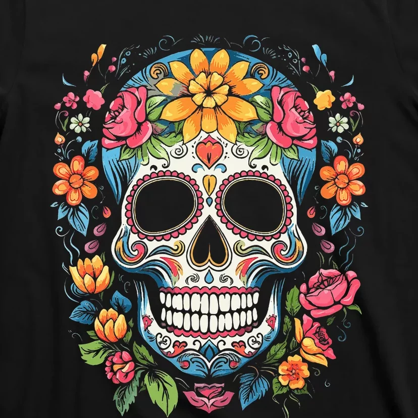 De Los Muertos Day of the Dead Sugar Skull Halloween T-Shirt