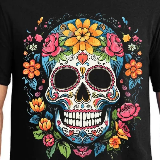 De Los Muertos Day of the Dead Sugar Skull Halloween Pajama Set