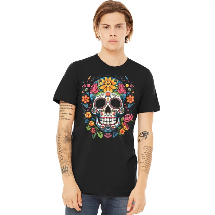 De Los Muertos Day of the Dead Sugar Skull Halloween Premium T-Shirt