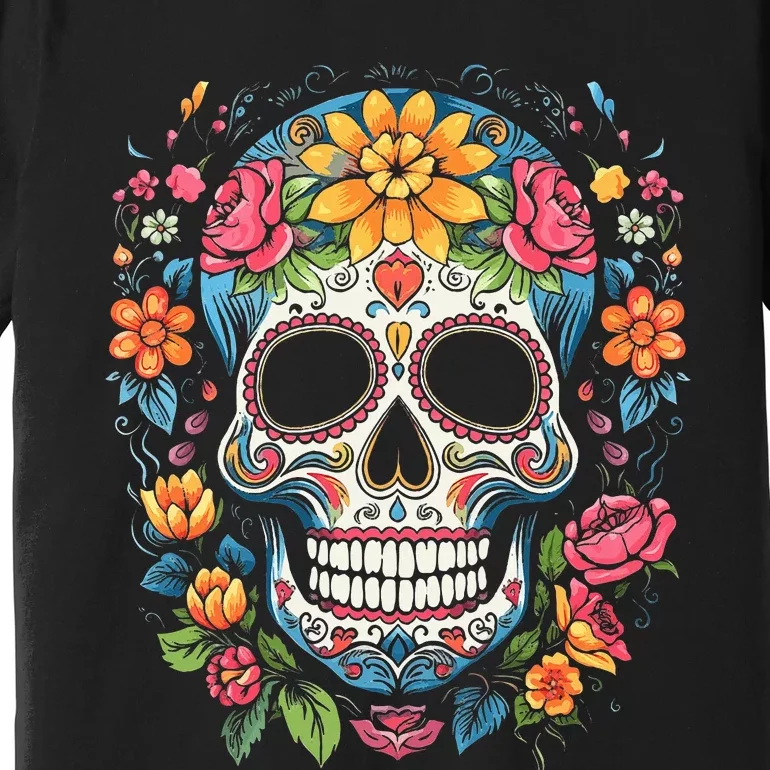 De Los Muertos Day of the Dead Sugar Skull Halloween Premium T-Shirt