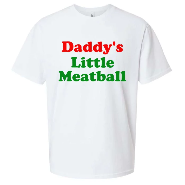 Daddys Little Meatball Funny Italian Joke Sueded Cloud Jersey T-Shirt