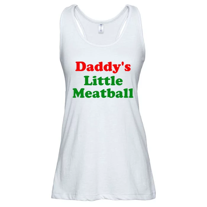 Daddys Little Meatball Funny Italian Joke Ladies Essential Flowy Tank