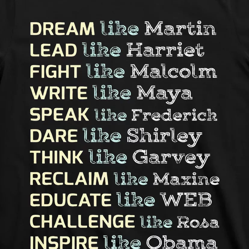 Dream Like Martin Inspirational Black History Influential T-Shirt