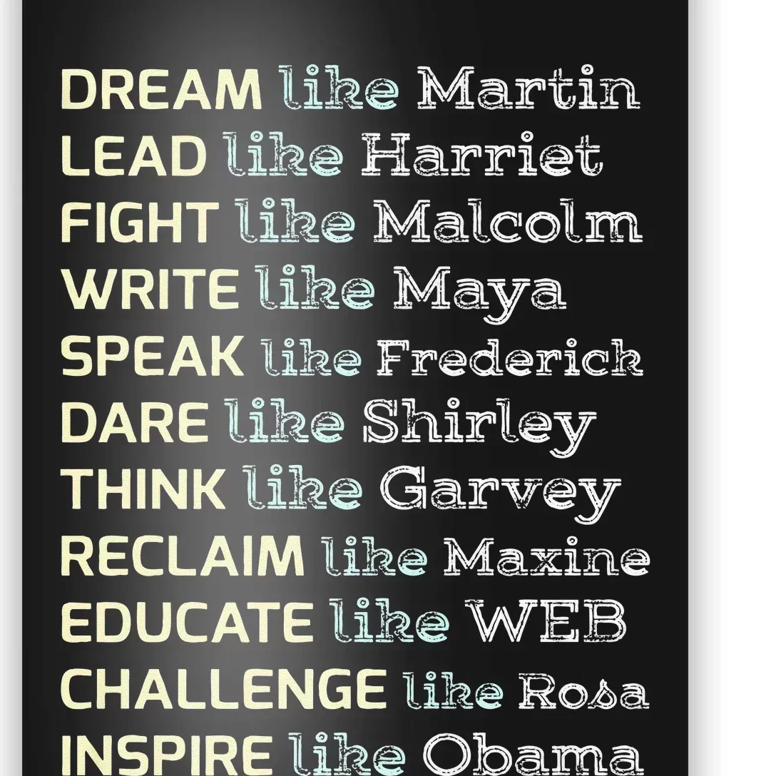 Dream Like Martin Inspirational Black History Influential Poster