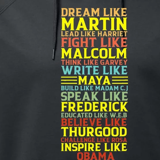 Dream Like Martin Inspirational Black History Influential Performance Fleece Hoodie