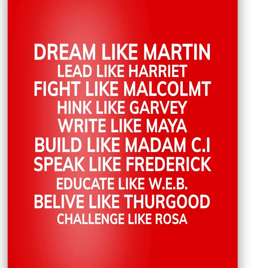 Dream Like Martin Lead Like Harriet Black History Pride Gift Poster