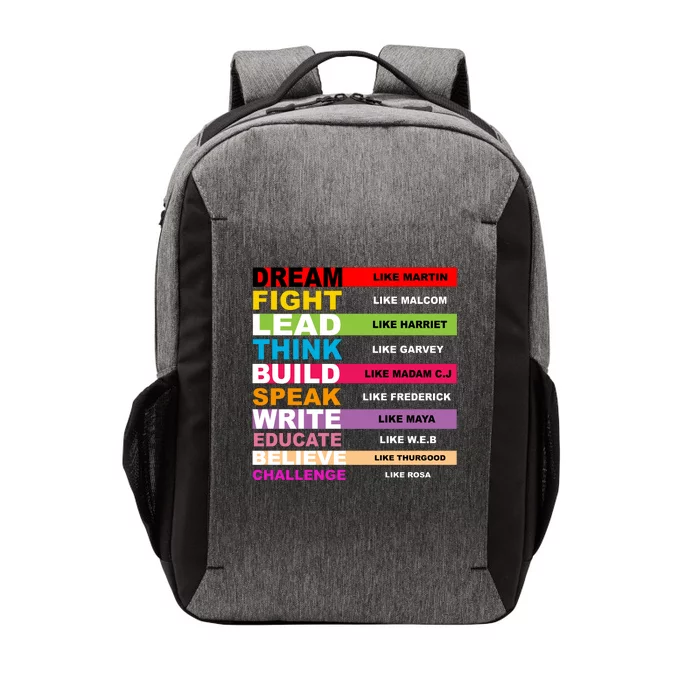 Dream Like Martin Fight Like Malcom Black History Month Vector Backpack