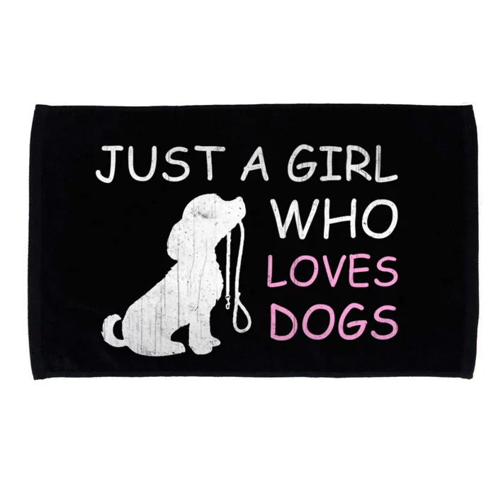 Dog Lover Meaningful Gift Just A Who Loves Dogs Microfiber Hand Towel