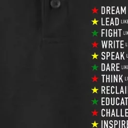 Dream Like Martin Lead Like Harriet Black History Month Dry Zone Grid Performance Polo