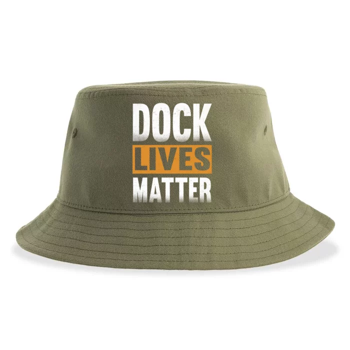 Dock Lives Matter Gift Dock Employees Dlm Sustainable Bucket Hat