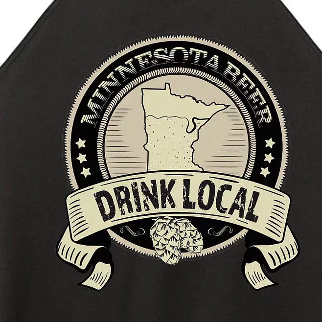 Drink Local Minnesota Craft Beer Mn Brewers & Breweries Women’s Perfect Tri Rocker Tank