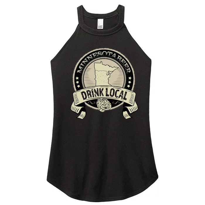 Drink Local Minnesota Craft Beer Mn Brewers & Breweries Women’s Perfect Tri Rocker Tank