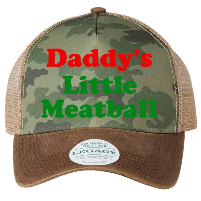 Daddys Little Meatball Funny Italian Joke Legacy Tie Dye Trucker Hat