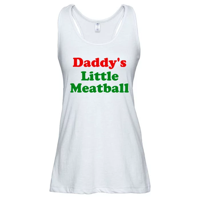 Daddys Little Meatball Funny Italian Joke Ladies Essential Flowy Tank