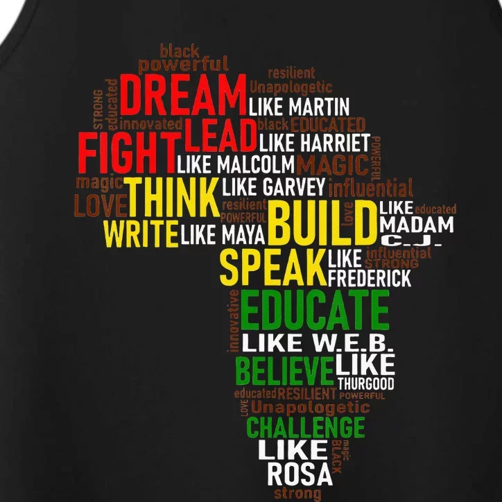 Dream Like Martin Black History Month African Celebration Performance Tank