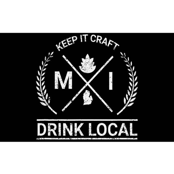 Drink Local Michigan Vintage Craft Beer Brewing Bumper Sticker