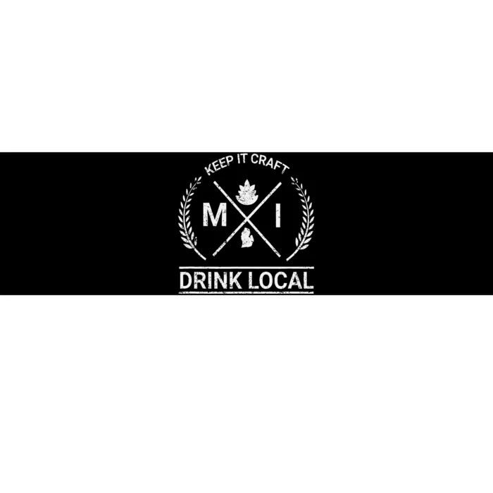 Drink Local Michigan Vintage Craft Beer Brewing Bumper Sticker