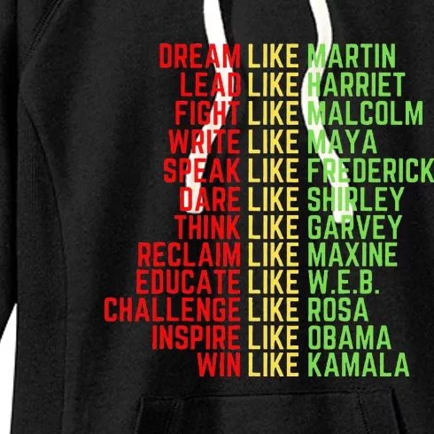 Dream Like Martin Black History Month Women's Fleece Hoodie