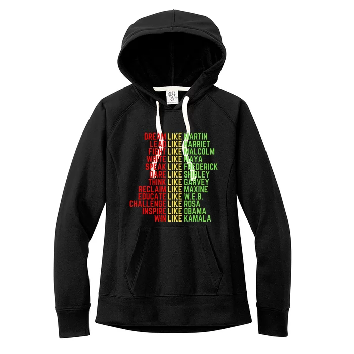 Dream Like Martin Black History Month Women's Fleece Hoodie