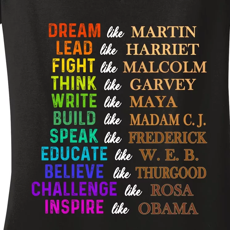 Dream Like Martin Lead Like Harriet The Junenth 1865 Women's V-Neck T-Shirt