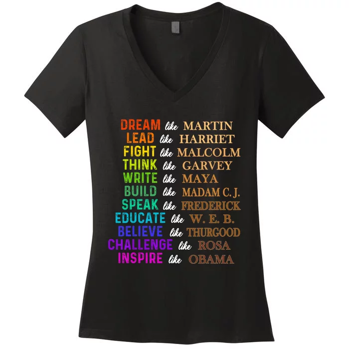 Dream Like Martin Lead Like Harriet The Junenth 1865 Women's V-Neck T-Shirt