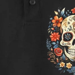 De Los Muertos Day of the Dead Sugar Skull Dry Zone Grid Performance Polo