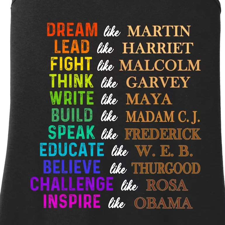 Dream Like Martin Lead Like Harriet the Junenth 1865 Ladies Essential Tank