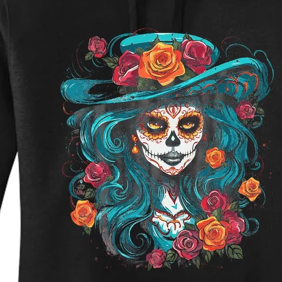 De Los Muertos La Catrina Day of the Dead Women's Pullover Hoodie