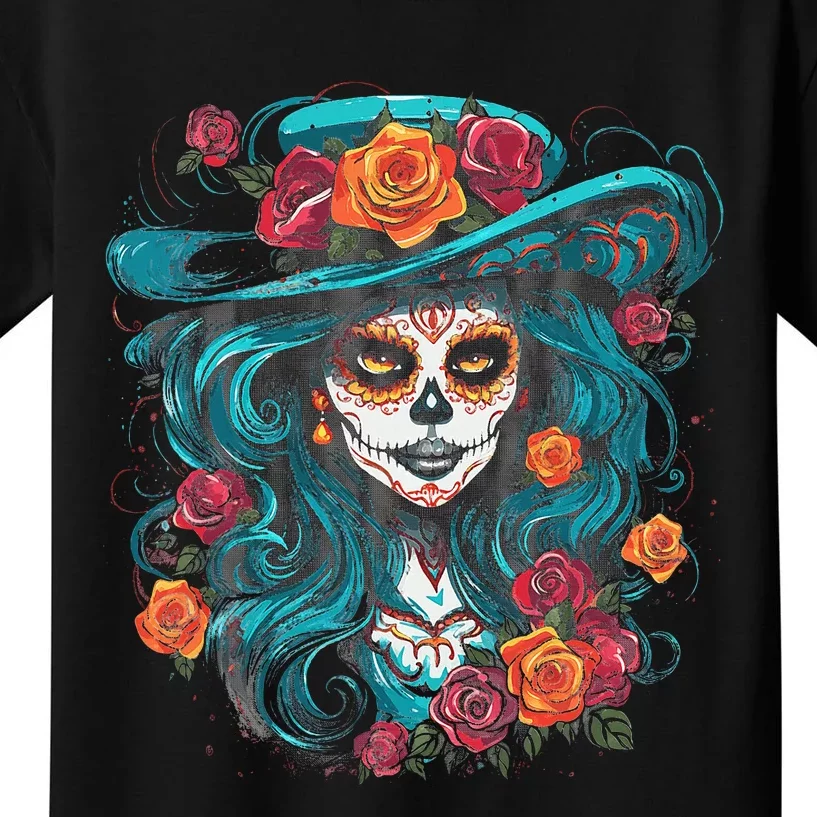 De Los Muertos La Catrina Day of the Dead Kids T-Shirt