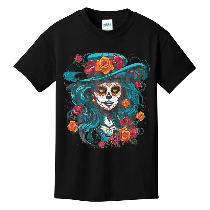 De Los Muertos La Catrina Day of the Dead Kids T-Shirt