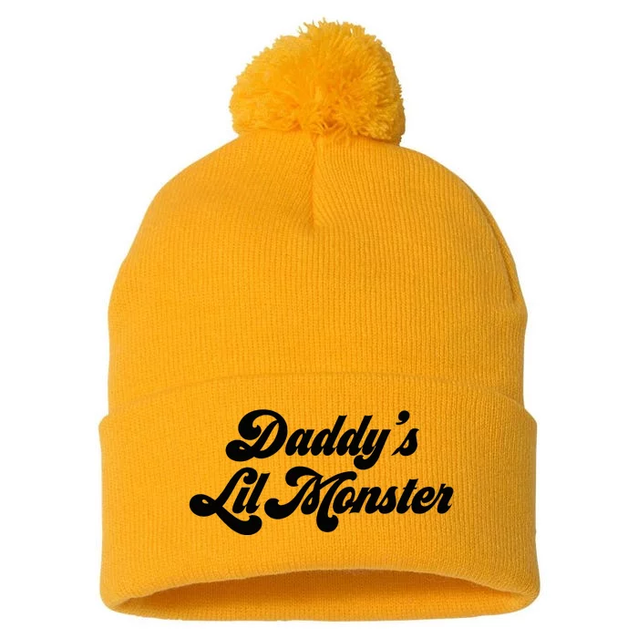 DaddyS Lil Monster Pom Pom 12in Knit Beanie