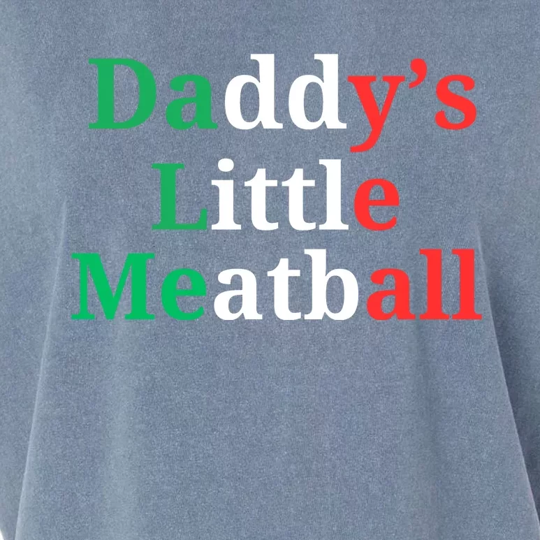 Daddy Little Meatball Italian Ironic Funny Meme Garment-Dyed Women's Muscle Tee