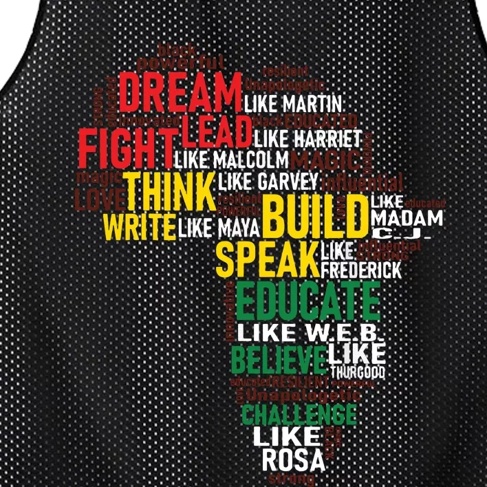 Dream Like Martin Black History Month African Celebration Mesh Reversible Basketball Jersey Tank