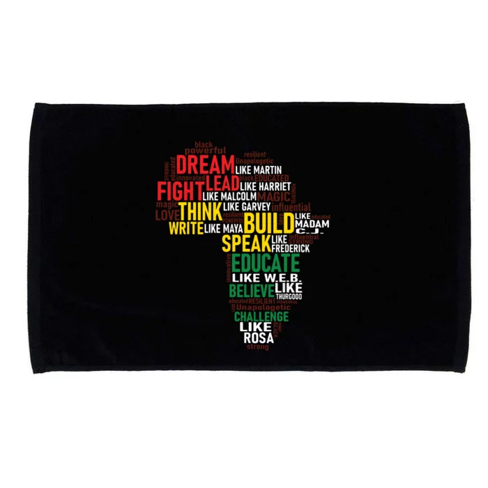 Dream Like Martin Black History Month African Celebration Microfiber Hand Towel