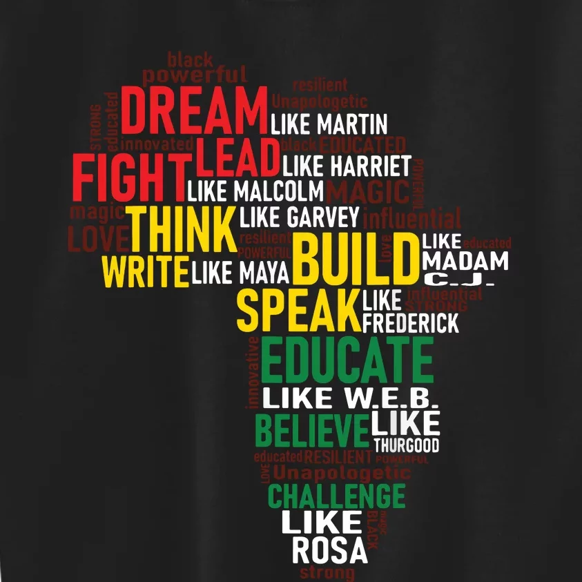 Dream Like Martin Black History Month African Celebration Kids Sweatshirt