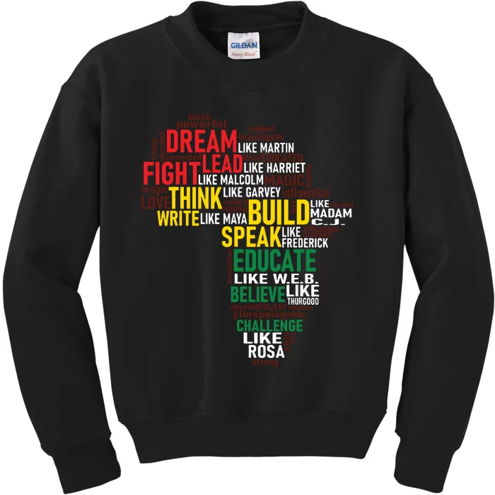 Dream Like Martin Black History Month African Celebration Kids Sweatshirt